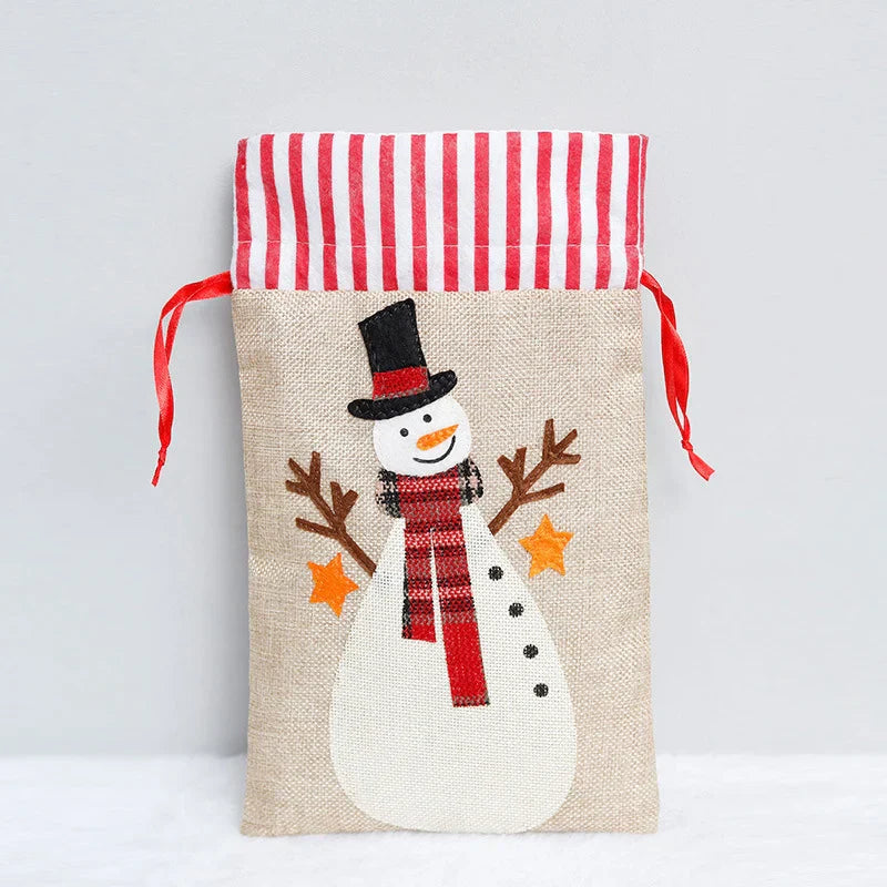 CF-25Three-Dimensional Embroidered Handbags Non-Woven Fabric Children Gift Bags Versatile Storage Bags Christmas Decoration Supplies